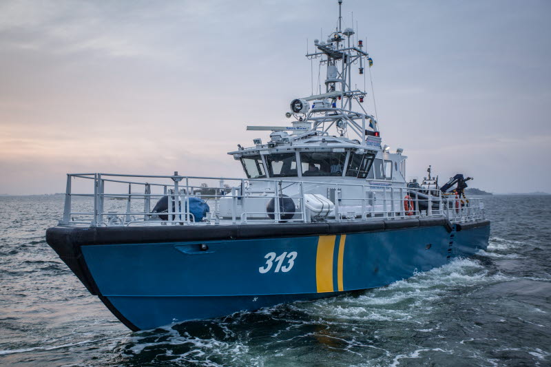 Övervakningsfartyget KBV 313 till havs