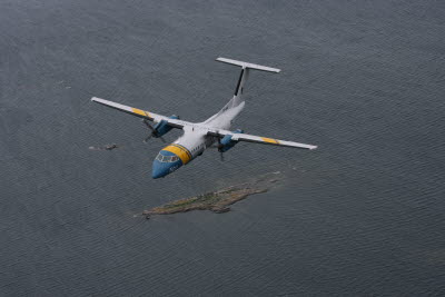 Marine surveillance aircraft KBV 502 from above