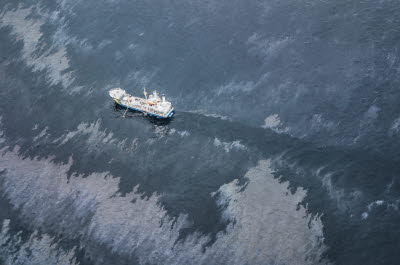 Oil intake at sea