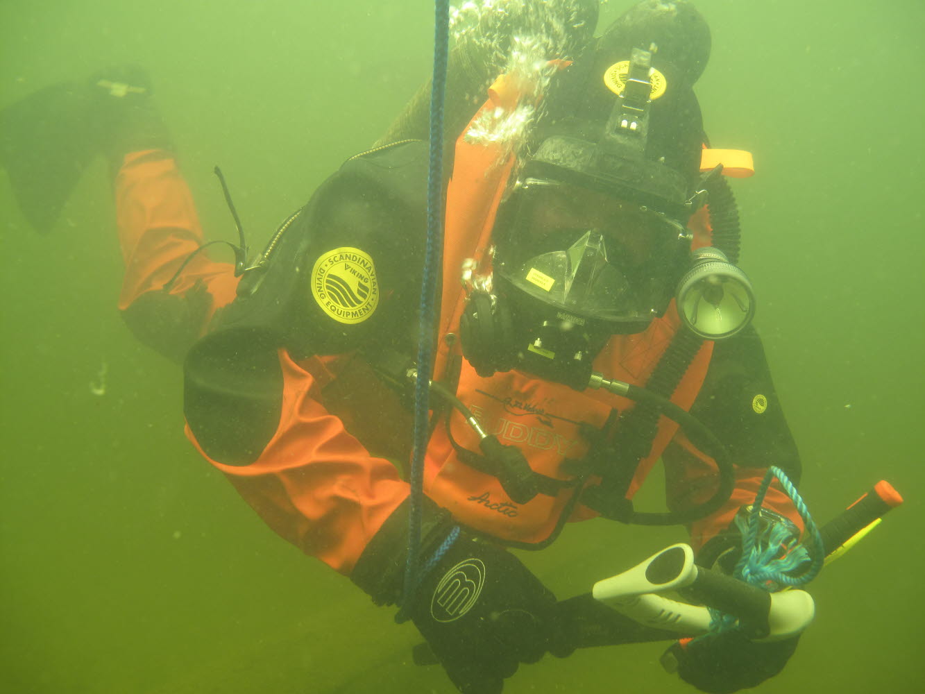 Coast Guard divers below the surface