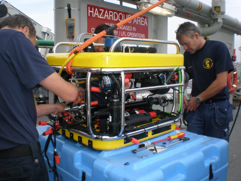 Remotely operated underwater vehicle, ROV