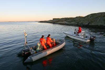 Sjötrafikkontroll av mindre båt